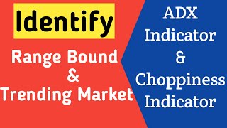 Identify Range Bound amp Trending Market  ADX Indicator  Choppiness Indicator  Options Guide [upl. by Adlemy804]