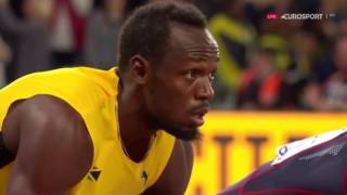 Justin Gatlin Beats Usain Bolt 945Secs  In30Secs [upl. by Neram]