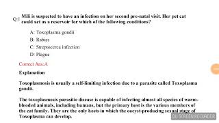 Questions based on Toxoplasmosis MCQs [upl. by Ahsieni]