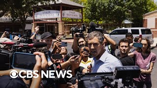 Beto ORourke interrupts Greg Abbott at Texas school shooting news conference [upl. by Krm]