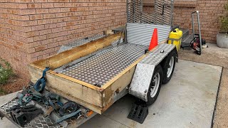 Let’s install aluminium checker plate floor on my small plant trailer  DIY This was funny to make 😂 [upl. by Anilyx]