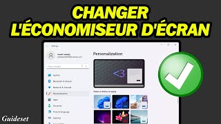 Comment Changer Léconomiseur Décran Dans Windows 11  Pas à Pas [upl. by Syd]