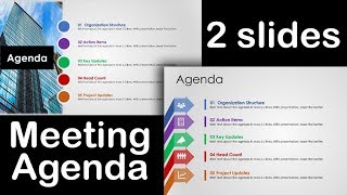 Best Agenda Template 1  Animated PowerPoint Slide Design Tutorial for Busy Professionals [upl. by Slaohcin]