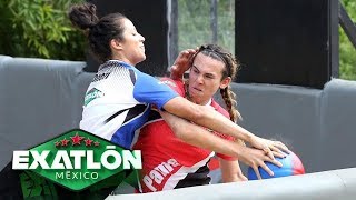 ¡GOLPEADO duelo del Exaball entre Pame y Tanori  Episodio 54  Exatlón México [upl. by Agler]