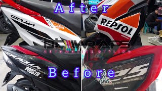 Honda Grazia REPSOL wrapping btwraps [upl. by Ekim]