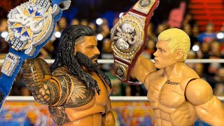 Roman Reigns vs Cody Rhodes  Bloodline Rules Action Figure Match WSC Championship Unification [upl. by Letnahc]