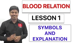 BLOOD RELATION  SYMBOLS AND EXPLANATION  Lesson 1 [upl. by Cowles]