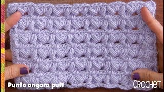 Punto angora puff reversible tejido a crochet  Tejiendo Perú [upl. by Romano]