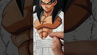 Goku Super Saiyan 4 Time Lapse🐉✍🏻 [upl. by Ezirtaeb]