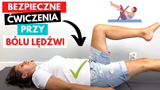 BÓL KRĘGOSŁUPA LĘDŹWIOWEGO  Jak wzmocnić mięśnie brzucha TOP 3 ĆWICZENIA [upl. by Adnertal258]