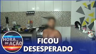 Suspeito de roubar estepes é detido e entra em desespero ao saber do mandado de prisão [upl. by Haeel708]