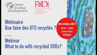 Webinaire CGDFerdi  Que faire des Droits de tirage spéciaux recyclés [upl. by Nomal]