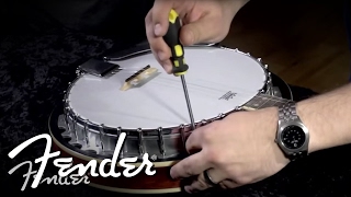 How to Tighten a Banjo Head  Fender [upl. by Batsheva]