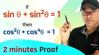 Prove that sin²A  cos²A  1  One of the most important identities of Trigonometry  Mathematics [upl. by Anjanette]