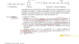 NCERT\CBSE class 12 chemistry chapter 15 Polymers part 8 co polymerisation [upl. by Mendive485]