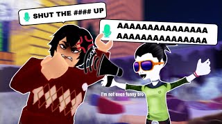 SCREAMING IN PEOPLE’S EARS in ROBLOX VC [upl. by Annerol]