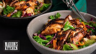 Sticky Grilled Chicken Salad  Marions Kitchen [upl. by Topliffe]