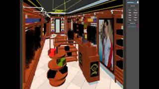 3D Model of Clothing Store Interior Review [upl. by Ntisuj652]