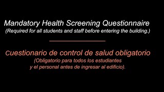 Daily Health Screening  Lexington School [upl. by Adham122]