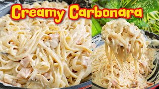 Creamy Carbonara Recipe Budgetfriently Filipino Style Carbonara Recipe [upl. by Atinrehs]