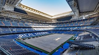 Obras interior Santiago Bernabéu hoy remodelación 27 Octubre 2023 [upl. by Holmun]