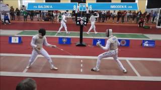 T32 IMBODEN Race USA  BALDINI Andrea ITA Foil men individual [upl. by Airalednac]