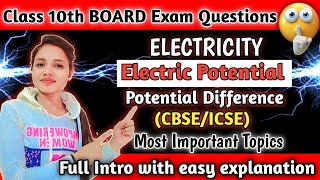 Electric Potential and Potential Difference Class 10  Exam✅ [upl. by Phelips784]