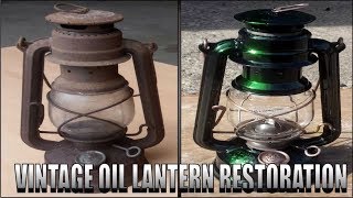 Crazy Rusty Oil Lamp RestorationWith a twist Green Lantern [upl. by O'Connor]