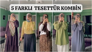 5 farklı etek gömlek tunik elbise tesettür kombin önerileri ✨ Hijab Fikirleri 💖 Kombinlerim 🦋 [upl. by Zednanref]