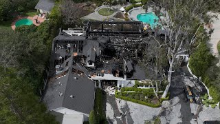 Los Angeles home that appears to belong to model and actor Cara Delevingne is destroyed in fire [upl. by Michaeu]