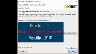 How to solve MS Office 2010 Activation Problem [upl. by Fahy]