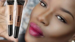 How to Highlight and Contour DARK SKIN w LA Girl Concealer [upl. by Arbe]