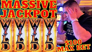 100 Max Bet BONUSES amp MASSIVE JACKPOT On High Limit Slot Machine [upl. by Naeerb456]