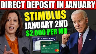 JANUARY DEPOSITING HAPPENING  2000 PER MONTH STIMULUS CHECKS WILL BE DEPOSIT ON JAN 2ND [upl. by Asher]