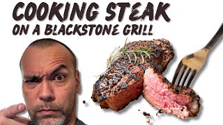 Making Steak On My BlackStone Grill food foodie [upl. by Jeremiah950]