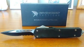 Ravencrest Tactical OTF Knife Review Automatic Knife [upl. by Noit577]