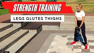 🔥20 MIN KETTLEBELL WORKOUT for LEGS GLUTES amp THIGHS🔥ONE WEIGHT WORKOUT🔥ALL STANDING🔥LOW IMPACT🔥 [upl. by Anialahs392]