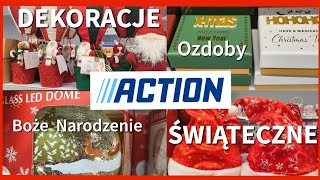 NOWOŚCI DEKORACJE i OZDOBY ŚWIĄTECZNE na BOŻE NARODZENIE w ACTION Przegląd sklepów i półek [upl. by Irek613]