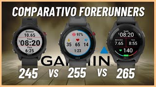 Comparativo Forerunner 245 vs Forerunner 255 vs Forerunner 265 Qual o melhor modelo [upl. by Elmina]