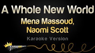 Mena Massoud Naomi Scott  A Whole New World Karaoke Version [upl. by Enisaj]