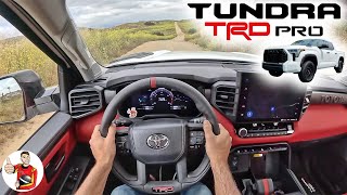 The 2023 Toyota Tundra TRD Pro is Tough Not Terrifying POV Drive Review [upl. by Normi]