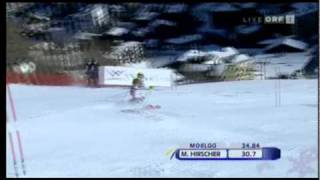 Marcel Hirscher Val Disere 20102011 slalom 1e run [upl. by Eneleahs]