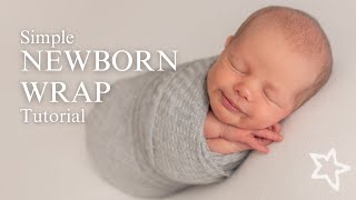 Simple newborn wrap that EVERYONE can do [upl. by Drapehs]