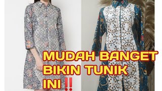 Full Tutorial Menjahit Tunik Batik ‼️ SOONARTutorial [upl. by Mallen]