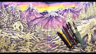 Mythomorphia AdultColoring Snow Scene [upl. by Rajewski]