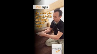 Trap voorbereiden op traprenovatie TIPS tapijt verwijderen [upl. by Bow32]