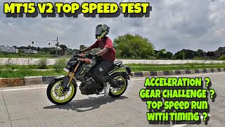 MT15 TOP SPEED TEST 2024 MODEL  CYBER GREEN yamahaindia [upl. by Idnac]