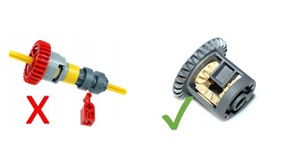 Lego Technic Differential Lock Without Clutch FREE INSTRUCTION [upl. by Allimak]