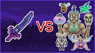 Terraria 1449  Nights Edge vs ALL Bosses [upl. by Xenos]