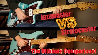 Jazzmaster VS Stratocaster  Which is better  Tone and Design Comparison [upl. by Seugirdor907]